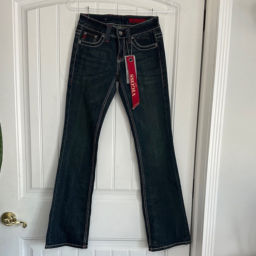 Vigoss Women's Deep Indigo Flare Jeans